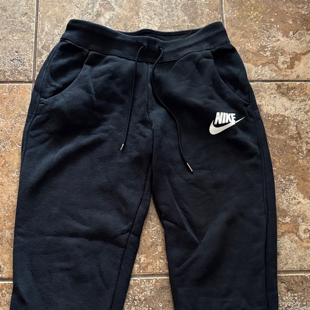 Nike Black Sweatpants with White Logo